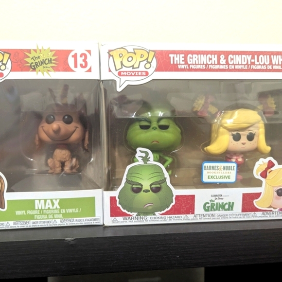 Funko Pop The Grinch & Cindy-Lou Who Set - Picture 1 of 2